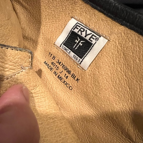 Frye Women's Pippa Black Leather Buckle ankle boots - Picture 8 of 13